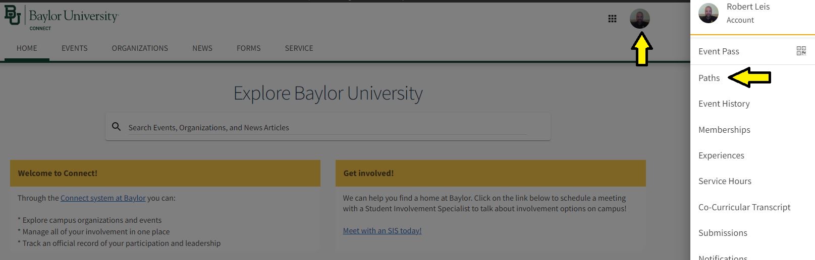 Baylor Connect Location Assistance